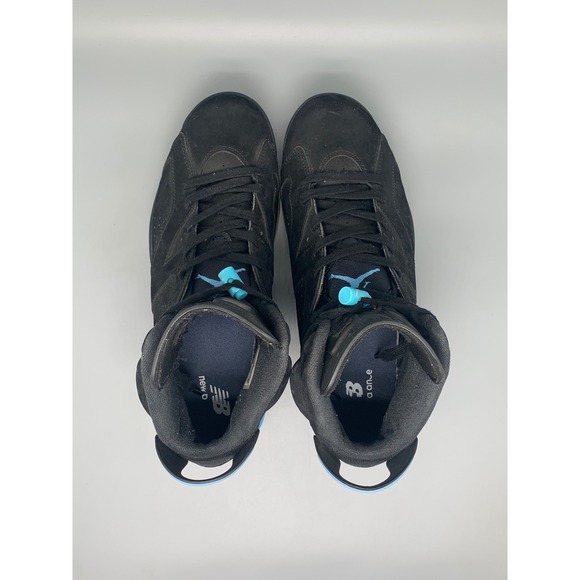 Jordan 6 Retro UNC Black University Blue Basketball Shoes 384664-006 Men\'s Sz 12